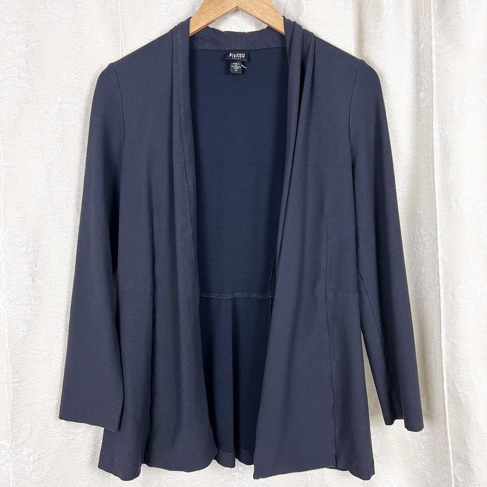 Eileen Fisher Petite stretch jersey open cardigan jacket